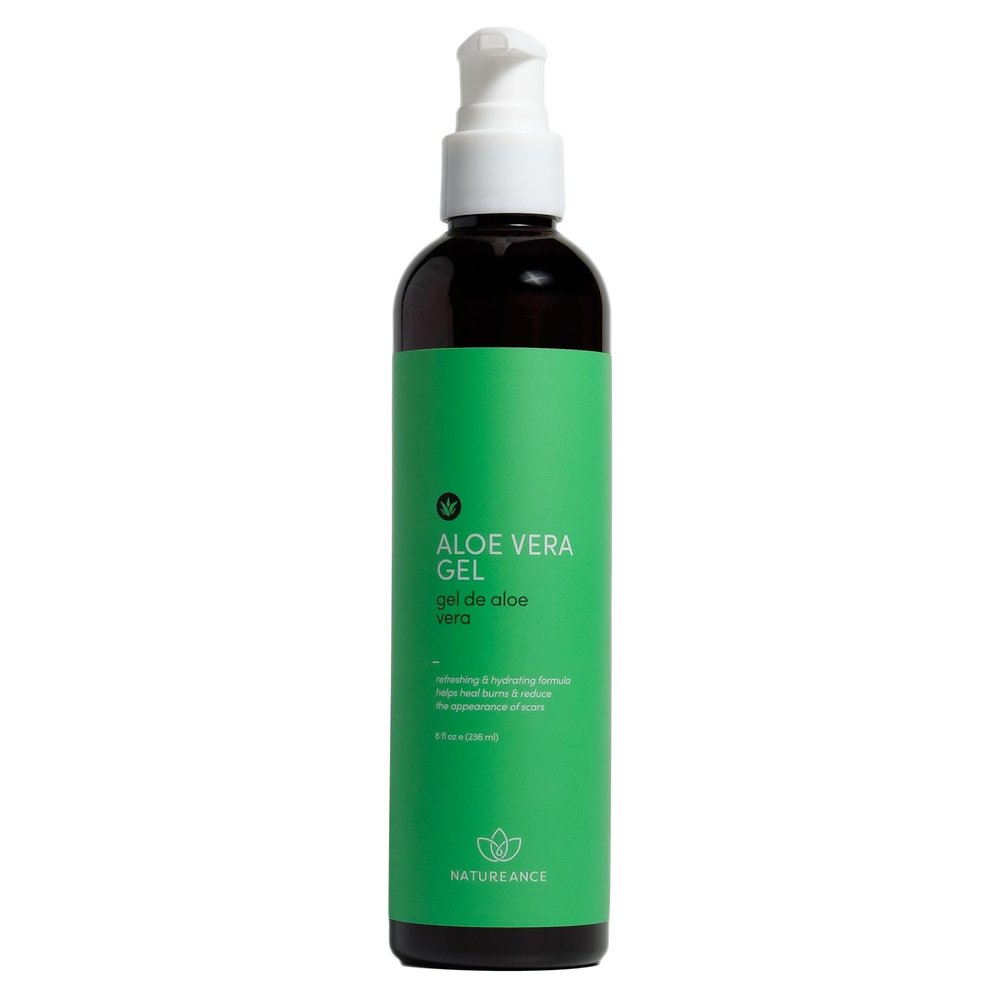 Natureance Aloe Vera Gel (8oz) - Refershing and Hydrating Formula for Skin