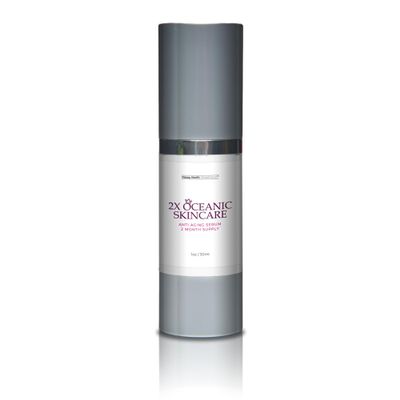 2X Oceanic Skincare Serum - Anti Aging Serum 2 Month Supply - Peptide Rich Regenerative Serum with Alpha Hydroxy Acids & Vitamin E - Help Repair Skin Cells - Improve Hyperpigmentation & Wrinkles