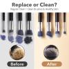 VIDECOR Electric Makeup Brush Cleaner Machine Portable Automatic USB Cosmetic Brushes Cleaner Cleanser Tool Beauty Makeup Brush Set, Liquid Foundation, Contour, Eyeshadow, Blush Brush,A view 4