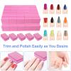180/240 Grit Nail Buffers (100 Pack), mini Buffer Block Nail File for Acrylic Nails and Natural Nails, Professional Nail Buffer Block Bulk Buffing Blocks for Nail Buff Manicure File Blocks Set Pink view 2