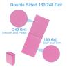 180/240 Grit Nail Buffers (100 Pack), mini Buffer Block Nail File for Acrylic Nails and Natural Nails, Professional Nail Buffer Block Bulk Buffing Blocks for Nail Buff Manicure File Blocks Set Pink view 4