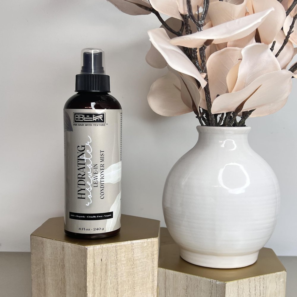 BLK-For Hair with Texture Hydrating Rosewater Leave-in Conditioner Mist