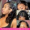 13x6 Bob Wig Human Hair HD Lace Front Wigs for Black Women Human Hair 150% Density Glueless Wigs Human Hair Pre Plucked Loose Body Wave Short Bob Wig Brazilian Unprocessed Virgin Human Hair Wig view 2