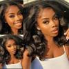 13x6 Bob Wig Human Hair HD Lace Front Wigs for Black Women Human Hair 150% Density Glueless Wigs Human Hair Pre Plucked Loose Body Wave Short Bob Wig Brazilian Unprocessed Virgin Human Hair Wig view 3