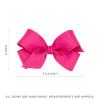 Wee Ones Girls' Classic Grosgrain Hair Bow with Scalloped Edges and Plain Wrap Center on a WeeStay Hair Clip, Mini, Powder Pink view 3