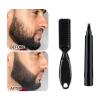 Vtrem 4 Tip Beard Pencil Filler for Men, Waterproof Sweat Proof Beard Pen Filler Fork Black Micro-Fork Barber Styling Pencil with Brush Creates Natural Looking Beard, Moustache & Eyebrows view 2