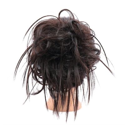 Messy Bun Hair Synthetic Tousled Updo Messy Bun Hair Pieces Hair Scrunchies Extensions with Elastic Band Ponytails Hair Extensions for Women Real Human Hair Buns (Color : 4A)