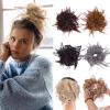 Messy Bun Hair Synthetic Tousled Updo Messy Bun Hair Pieces Hair Scrunchies Extensions with Elastic Band Ponytails Hair Extensions for Women Real Human Hair Buns (Color : 4A) view 2