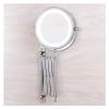 ArQray Cosmetic Vanity Mirror LED 7-inch Makeup Mirror Wall-Mounted Telescopic Double-Sided 5 Times Magnification Lighted Makeup view 3