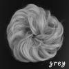 Messy Bun Hair Hair Bun Extensions Messy Wave Curly Elastic Hair Scrunchies Synthetic Chignon Ponytail Hair Extensions Thick Updo Hairpieces for Women Girls Real Human Hair Buns (Color : Gris) view 2