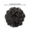 Messy Bun Hair Hair Bun Extensions Messy Wave Curly Elastic Hair Scrunchies Synthetic Chignon Ponytail Hair Extensions Thick Updo Hairpieces for Women Girls Real Human Hair Buns (Color : Gris) view 3