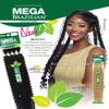 Mane Concept Human Hair Blend Braids Mega Brazilian Deep Wave Bulk 18" (1B) view 2