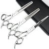 4.5/6/6.5/7/7.5 inch Professional Hair Clipper Set, Stainless Steel Sharp Hair Clippers, Exclusive for Hairdressers. (6.5-inch-3pc-A) view 1