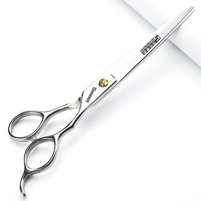 6.5/7/7.5 Inch Professional Hair Trimmer Set, Stainless Steel Sharp Hair Clipper, Hairdresser Specific Scissors (7 Inch Cut Flat)