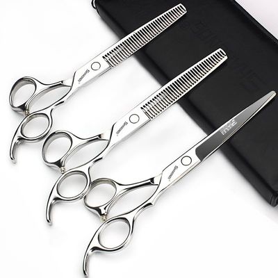 6.5/7/7.5 Inch Professional Hair Clipper Set, Stainless Steel Sharp Hair Clipper, Hairdresser Specific Scissors (6.5-Inch -3pc-B)
