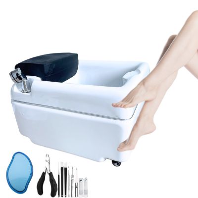 Acrylic Foot Bath Floor Type Foot Massage Basin Stress Relief for Fatigue and Tired Feet Pedicure Foot Spa Great for Getting the Dead/Old Skin off Your Feet Pedicure Foot Soak ( Color : Type b , Size