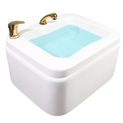 Acrylic Square Footbath deep Foot Bath Spa Massage with Pedicure Foot Rest Used in Beauty Salons and Nail Salons Hot and Cold Adjustment Large foot bath tub with Foot Scratcher ( Color : Type a , Size