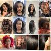 100% Human Hair 45cm Practice Wig Hairdresser Wig Cut Wig Mannequin Head Long Bonding Practice Salon Salon Profile Profile Cut Mannequin Hair Mannequin Adjustable Tripod Type Black view 2