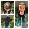 100% Human Hair 45cm Practice Wig Hairdresser Wig Cut Wig Mannequin Head Long Bonding Practice Salon Salon Profile Profile Cut Mannequin Hair Mannequin Adjustable Tripod Type Black view 3