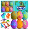 Aofmee Bath Bombs for Kids with Dinosaur Toy Inside, Easter Basket Stuffers for Toddler, Handmade Bubble Dinosaur Eggs for Boys Girls Gift Set for Birthday Christmas view 1