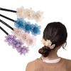Bun Maker,Lazy Hair Curler,Flower Shaped Curlers,The Polka-Dot Bow Shaped Curlers,Easy Bun Maker For Hair,Hair BunMaker,Hair Bun Accessories,Deft Bun Maker For Hair(4PCS-Daisy) view 1