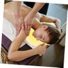 OSALADI Silicone Body Pillow Massage Face Headrest Beauty Massage Cushion Face Relax Pillow Headrest Face Relax Cushion Pad Silicone Pillow Face Take a Bath Travel Bracket Cover view 3