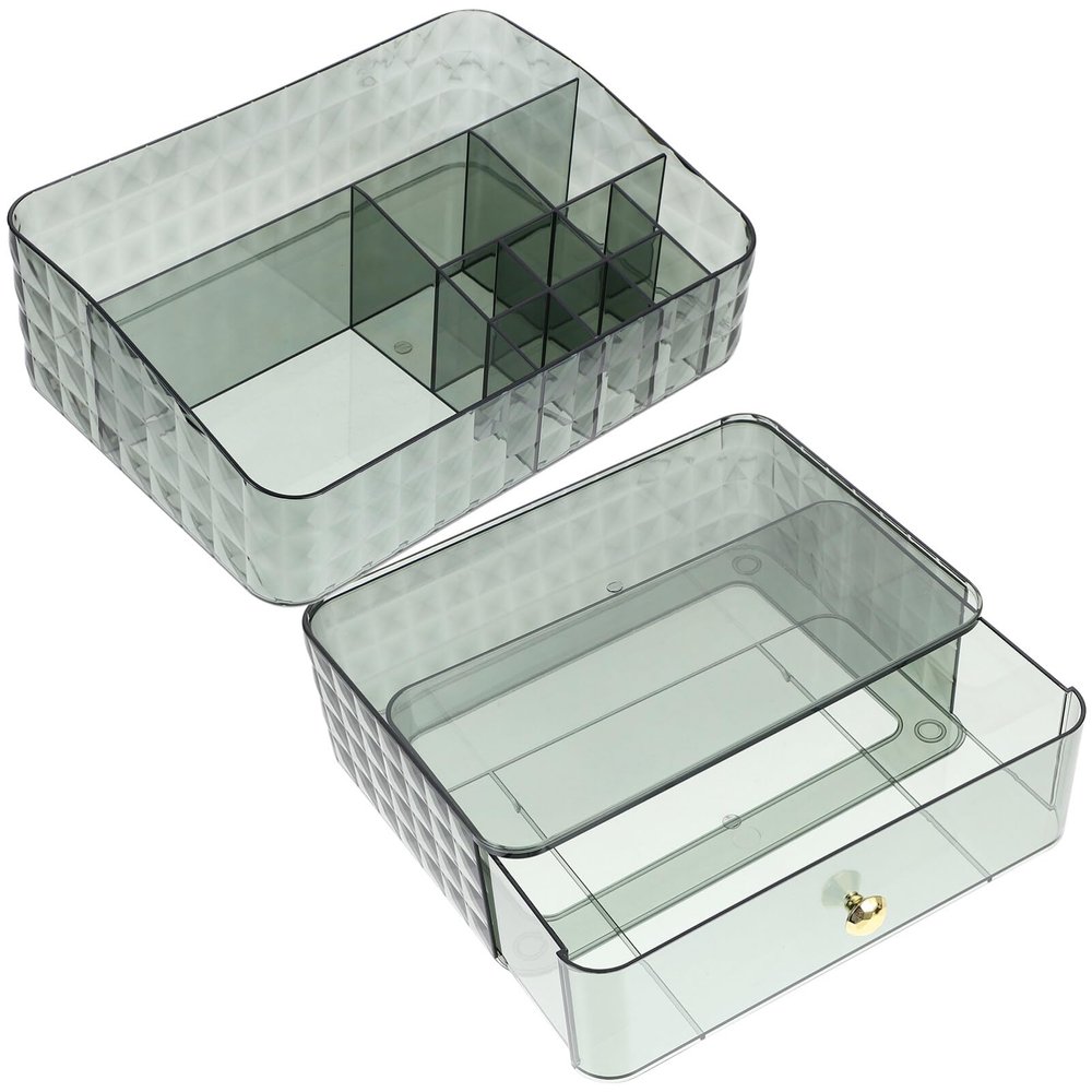 Alipis Clear Plastic Storage Bins Drawer Plastic Bins for Storage Desktop Sundry Holder Makeup Organizer Storage Case Multi-function Desk Organizer Stationery Abs Office Dog