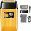LEONYS Electric Shavers for Bald Men, Electric Shaver Professional Razor Beard Trimmer Shaving Machine Waterproof Rechargeable Foil Shaver (Color : Yellow) view 1