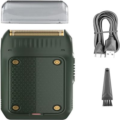 LEONYS Electric Shavers for Bald Men, Professional Men's Razor Electric Shaver Mini Beard Trimmer Shaving Machine Foil Blade Trimmer USB Rechargeable (Color : Green)