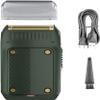 LEONYS Electric Shavers for Bald Men, Professional Men's Razor Electric Shaver Mini Beard Trimmer Shaving Machine Foil Blade Trimmer USB Rechargeable (Color : Green) view 1