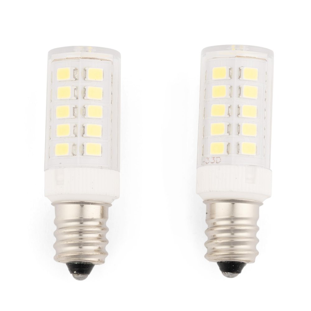 JERDON LED Replacement Light Bulb for Makeup Mirrors - 3000K (2 Pack) - LED Bulbs for Mirrors - Yellow-Tinted Lightbulbs