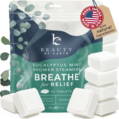 Shower Steamers Aromatherapy - USA Made with Natural Ingredients & Eucalyptus Essential Oil, Christmas Stocking Stuffers for Men & Women, Large Shower Bombs, White Elephant Relaxation Spa Gifts