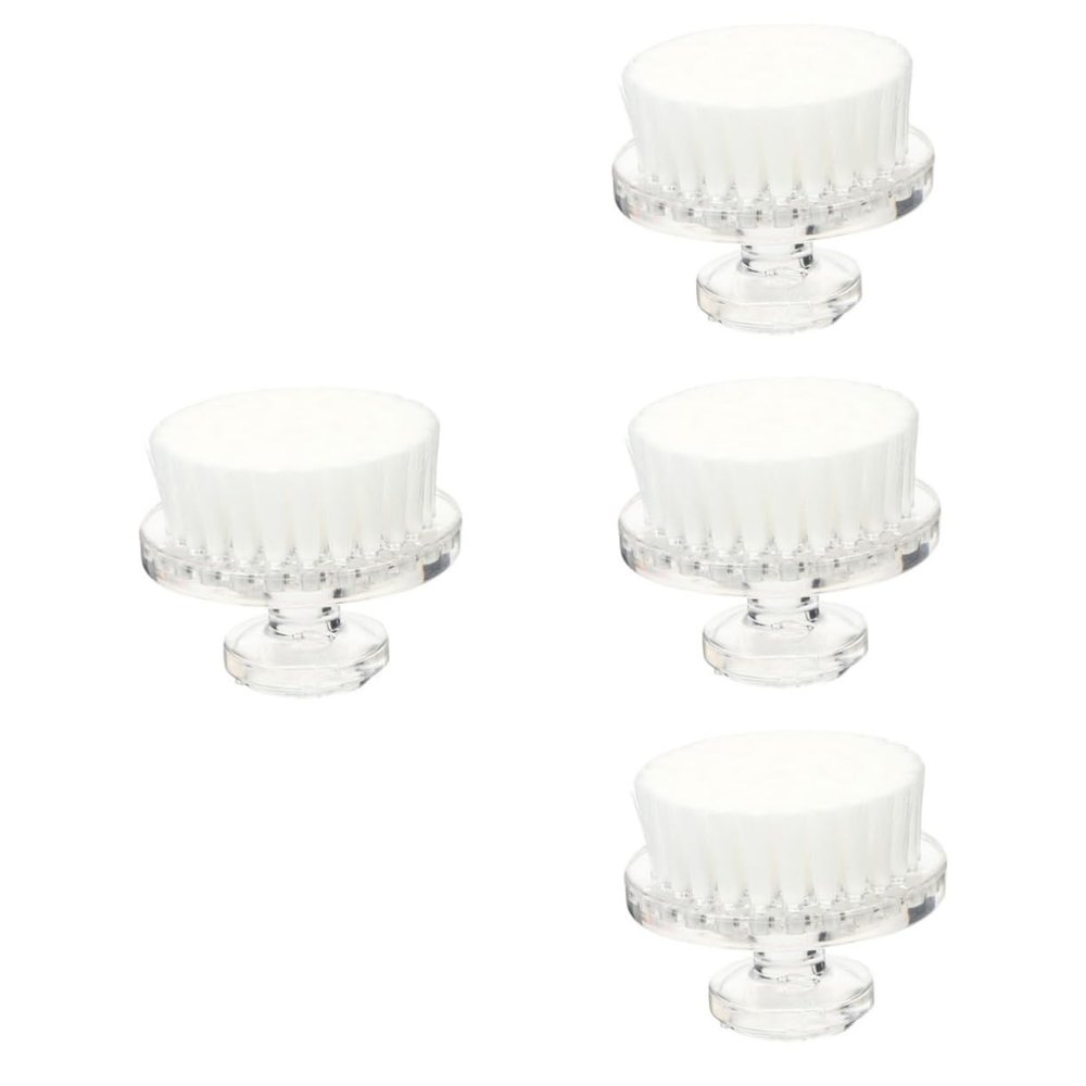 Beavorty 4pcs Face Cleaning Brush Soft-Bristle Exfoliating Facial Scrubber for Skin Brush for Home Travel Use for All Skin Types