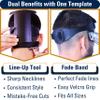 247 Groomed Self Haircut Kit for Men | 2Pcs SelfCut Guide for Men: Neckline Shaving Template & Fade Guide | Adjustable Size Hair Fade Tool & Stable Neck Line Up Tool | Hair Cut for Kids & Seniors view 2