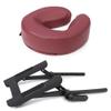MASTER MASSAGE Universal Ergonomic Dream Adjustable Massage Table Face Cradle and Universal Face Cushion/Face Pillow Set - Massage Table/Massage Chair Headrest Platform Set (Crescent Round Burgundy) view 1