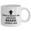 Amazing Beard coffee mug,beard gift, shaving gift mug, gift for bearded person, 11oz ceramic mug view 2