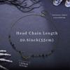 Tgirls Boho Cresent Moon Head Chain Crystal Headpieces Vintage Hair Accessories for Women and Girls (TL-101-B3) view 2