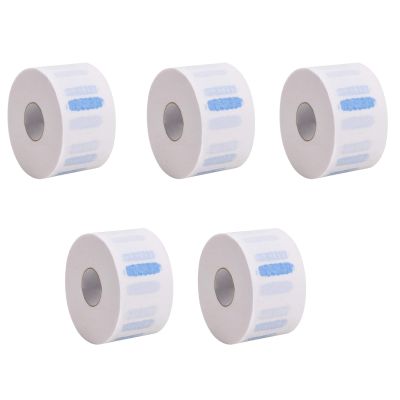 5 Rolls Barber Neck Strips Disposable Strentchy Paper Neck Bands Wrap Barber Accessories for Salon