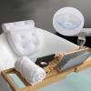 Bath Pillow, Bath Pillows for Tub Neck and Back Support 3D Mesh Fabric Soft Bathtub Pillow with Suction Cups Spa Bathtub Cushion for Back Neck Support Rest White/801 view 3