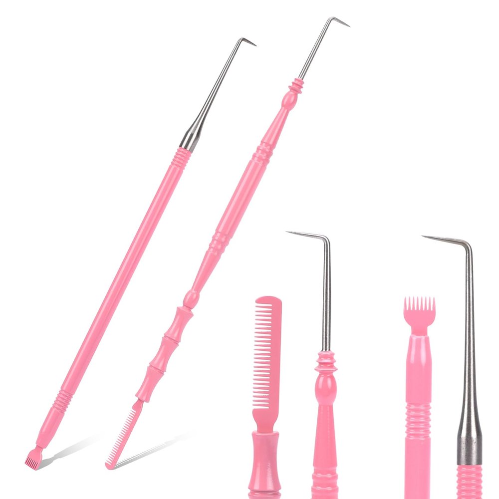 2 in 1 Lash Lift Tool Kit,Stainless Steel Lash Lift and Tint Kit Professional Lash Lift Supplies Metal Lash Lift Rods Eyelash Separator Tool with Separating Comb (2 Pack)