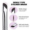 Eyeliner Brush, EIGSHOW Sickle Angled Gel Eyeliner Makeup Brush for Precise Eye Liner, Eyebrow, Eyelid with Ultra Thin Vegan Bristles (E865 Purple) view 3