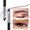 EIGSHOW Eyeliner Brush Gel Eyeliner Makeup Brush for Precise Eye Liner Eyebrow Eyelid Ultra Thin with Curved Bristle (E865 2Pieces) view 2
