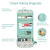 Fintie Portable Toiletry Cosmetic Travel Bag, Large Water Resistant Hanging Makeup Organizer Storage Pouch Case for Women Girls, Spring view 2
