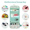 Fintie Portable Toiletry Cosmetic Travel Bag, Large Water Resistant Hanging Makeup Organizer Storage Pouch Case for Women Girls, Spring view 4