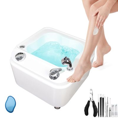 Acrylic Massage Footbath Washing Salon Footbath Sink Foot Massager Spa with Heat and Massage Stress Relief for Fatigue and Tired Feet Pedicure Foot Soak Home Spa Treatment (Color : Type b, Size : 57