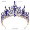ARCOFF Tiaras and Crowns for Women, Luxury Crystal Leaves Tiara for Women Wedding Party Elegant Bridal Bride Crown Hair Dress Jewelry (Style : Green Gold) view 4