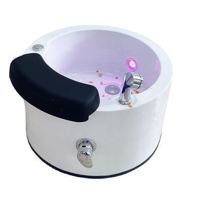 Acrylic Massage Footbath Salon Massage Equipment Round Footbath can Automatically Drain and Adjust Hot and Cold Water Massager Foot Soaking Bath Basin Feet with Massage Acupoint ( Color : Type a , Siz