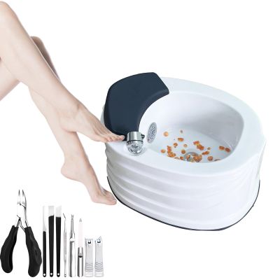 Floor Type Foot Massage Basin Acrylic Massage Footbath can Automatically Drain and Adjust Hot and Cold Water Used in Beauty Salons and Nail Salons for Dry Cracked Feet ( Color : Type b , Size : 63*45*