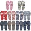 Chuarry 10 Pairs Floral Cotton House Slippers for Guest Women Washable Indoor Cotton Slippers Comfortable Soft Open Toe Slipper Portable Foldable Slipper for Hotel Travel Airplane Spa, 2 Sizes view 1