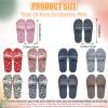 Chuarry 10 Pairs Floral Cotton House Slippers for Guest Women Washable Indoor Cotton Slippers Comfortable Soft Open Toe Slipper Portable Foldable Slipper for Hotel Travel Airplane Spa, 2 Sizes view 3